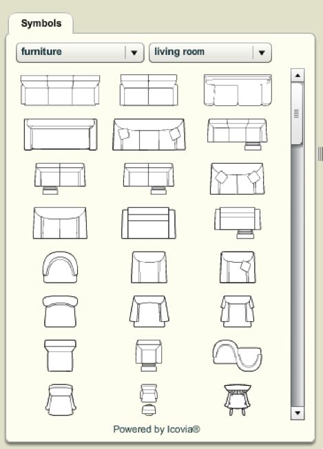 Floor Plan Furniture Symbols With Dimensions Furniture Icons Bedroom