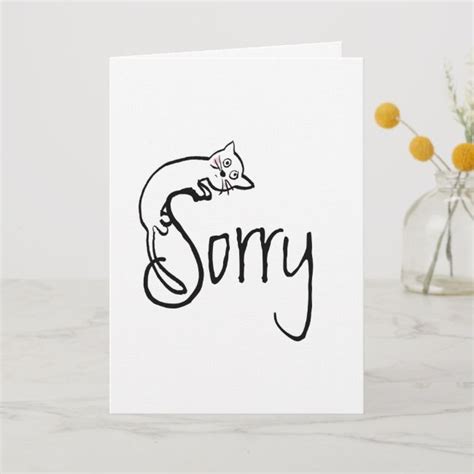 Cute Sorry Cat Sympathy Card In 2022 Cat Sympathy