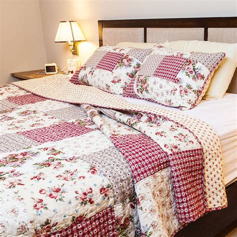 Amazon Sova Country Roses 3 Piece Patchwork Washed Cotton