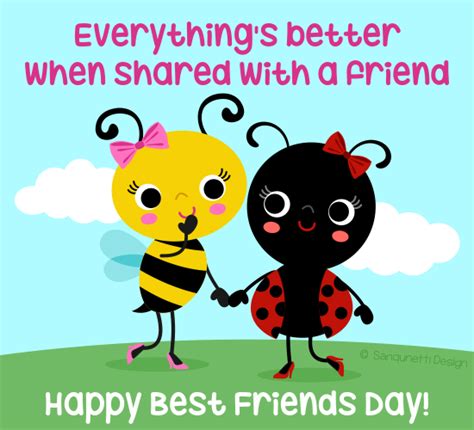 Shared With A Friend Free Happy Best Friends Day Ecards Greeting