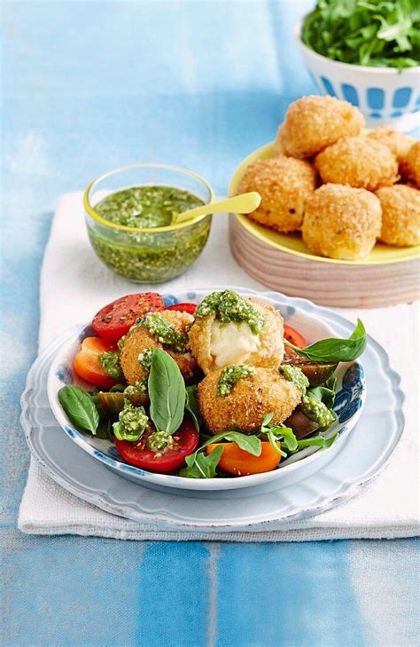 Crispy Bocconcini With Tomato Salad License Images 11361316 Stockfood