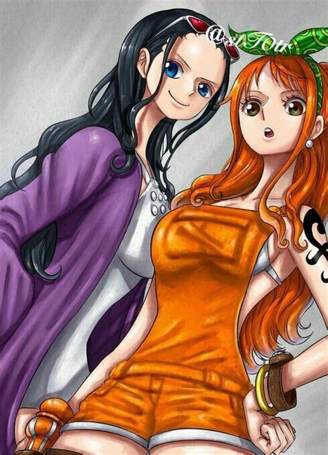 One Piece Nami X Robin Menina Anime One Piece Personagens De Anime