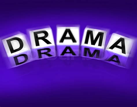 Drama Blocks Displays Dramatic Theater Or Emotional Feelings Stock