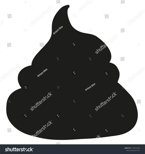 Black Poop Isolated Vector Illustration On Stock Vector Royalty Free