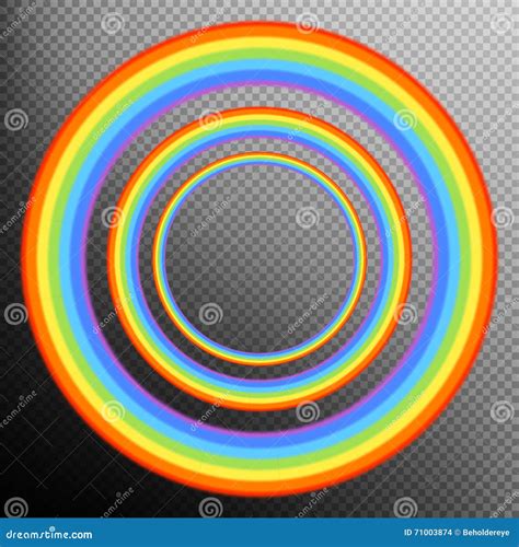 Rainbows In Different Shape Realistic Set Eps 10 Stock Vector