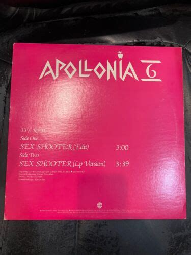 Apollonia 6 Promo 12 Single Sex Shooter 1984 Warner Bros Records Pro A 2190 Ebay