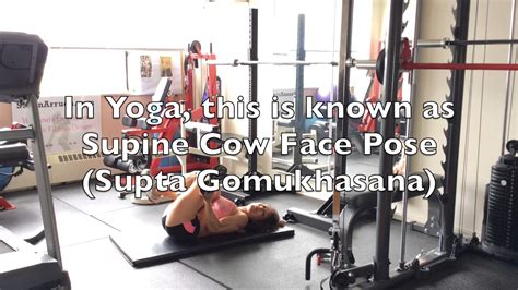Glutepiriformis Stretch Supine Cow Face Yoga Pose Supta Gomukhasana