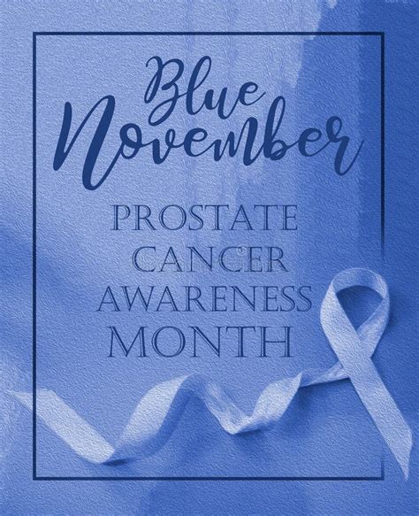 Blue November Prostate Cancer Awarenes Month Poster Stock Illustration