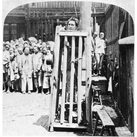 China Punishment C1900 Na Criminal In Shanghai China Being Punished By