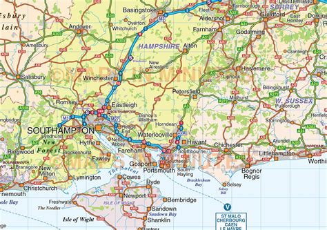 Vector South East England Map. County Political Road and Rail Map @1m