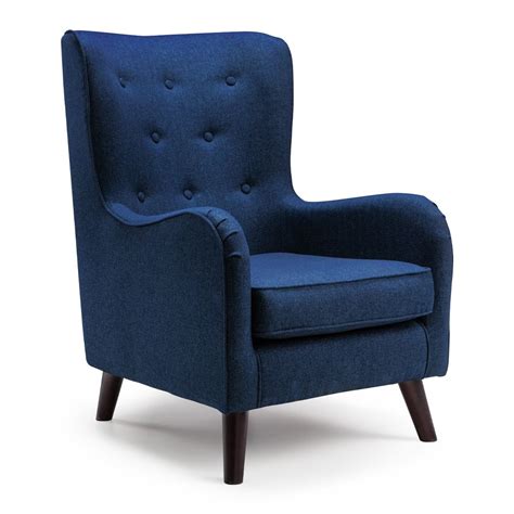 Shetland Blue Tweed Fabric Accent Chair Sloane And Sons