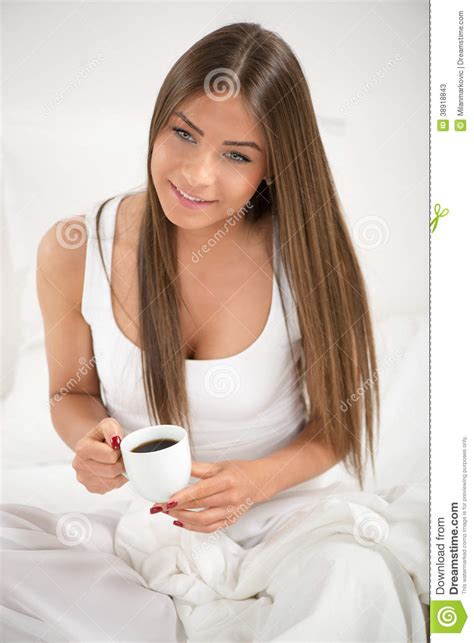Good Morning Stock Image Image Of Underwear Young Sitting 38918843