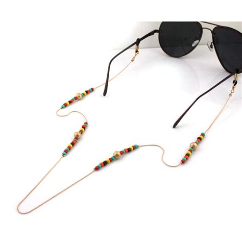 70cm Fashion Reading Glasses Chain Beads Sunglasses Holder Lanyard Metal Neck Strap Rope Eyewear
