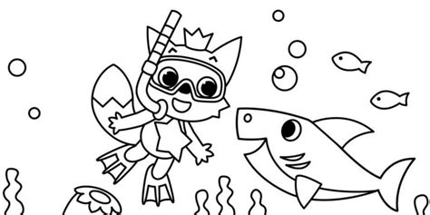 If your child loves to sing with baby shark, they'll love to color baby shark. pinkfong and baby shark coloring sheet printable