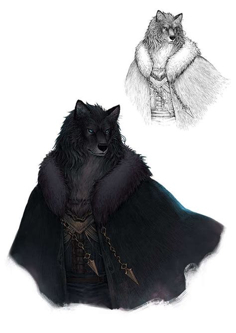 Character Stock Sketch And Color Series Werewolf Noble Vagelio