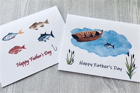 Fathers Day Card Set Watercolor Fathers Day Cards Dog Card Etsy 日本