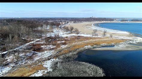 Aerial View Of Orchard Beach Bronx Ny In January 2018 Youtube