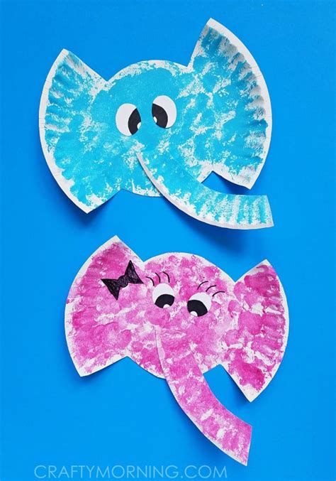 tolle Bastelideen für Kinder, Elefant aus Papierteller basteln