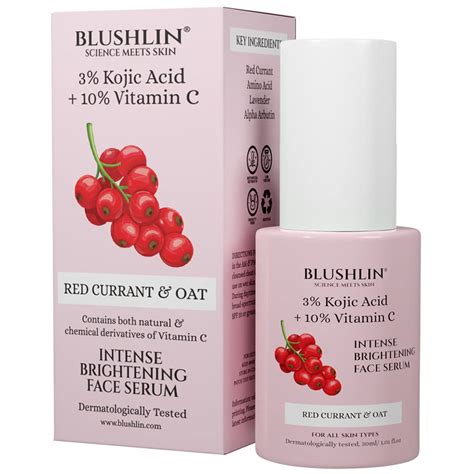 BLUSHLIN 3 Kojic Acid Serum For Whitening And Glowing Skin With 10