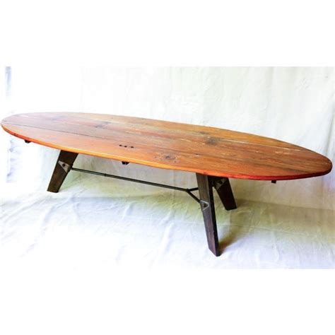 Mid century danish modern adrian pearsall style surfboard coffee table. Mid-Century Reclaimed Wood Surfboard Coffee Table | Chairish