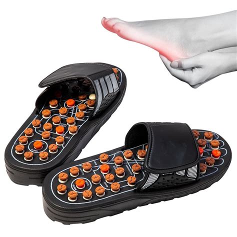 Hot Foot Massage Slippers Acupuncture Therapy Massager Shoes For Foot Activating Reflexology