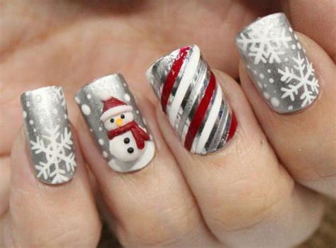 christmas glitter acrylic nail art designs  xmas nails fabulous nail art designs