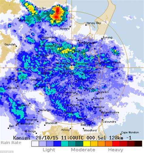 7 day weather forecast for brisbane including radar, satellite, min, max and current temperatures, cloud and rainfall predictions. Lightning storm hits Western Australia after Queensland ...