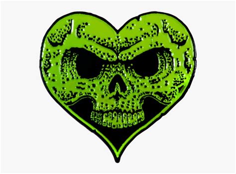 Heart Skull Lapel Pin Alexisonfire Heart Skull Hd Png Download