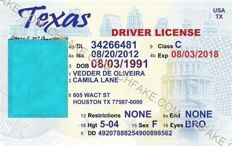Texas Drivers License Template Psd Free Printable Templates