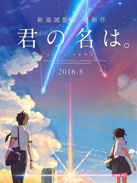 Kimi No Na Wa Your Name Anime Movie Poster Best Res T Shirt By Kingdjxpeke Redbubble