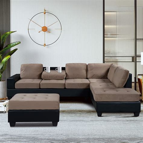 Sofamania is a leading online provider of modern home furniture, sofa sets, comforters, duvets, bedding sets, quilts and more at the most affordable prices. 3 Piece Convertible Sectional Sofa L-Shaped Couch with ...