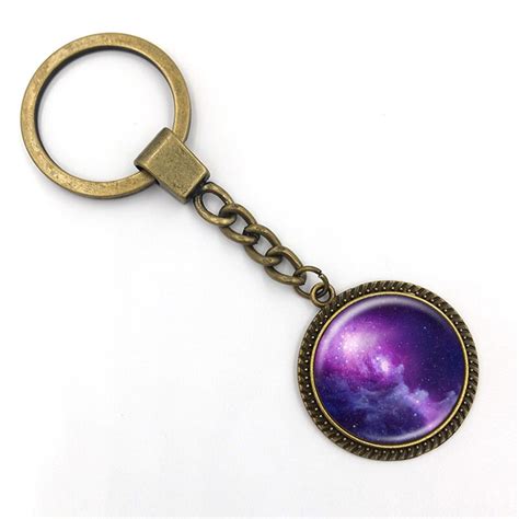 Aliexpress Com Buy Fashion 2017 Galaxy Nebula Space Key Chain Glass