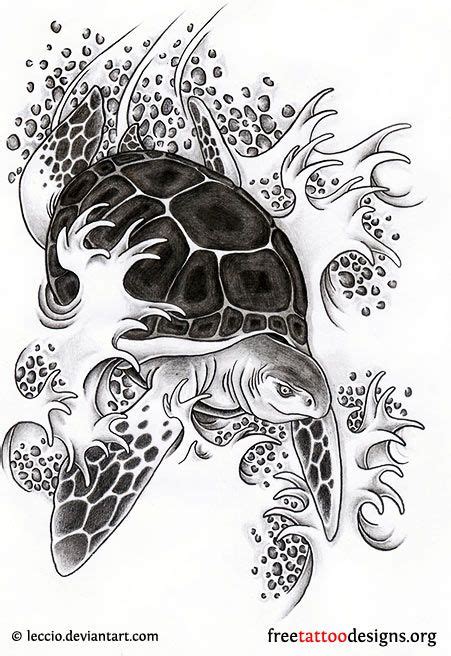 Turtle Tattoo Stencils Outline Stencil Sea Designs Tattoos Printable