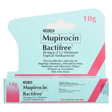 BACTIFREE, Mupirocin 2% Ointment 10g [PRESCRIPTION REQUIRED] | Watsons