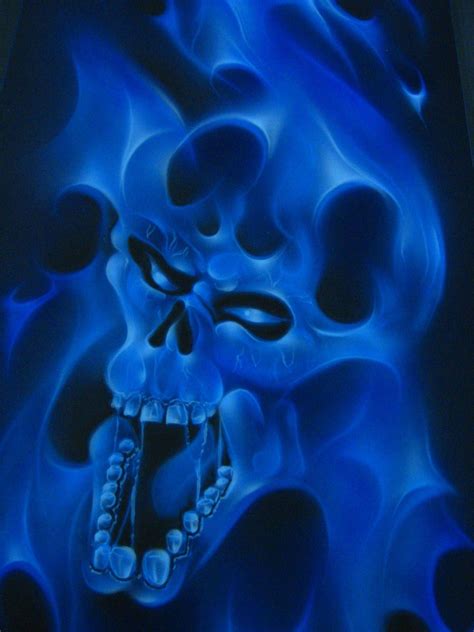 Blue Flame Skull Wallpapers Top Free Blue Flame Skull Backgrounds