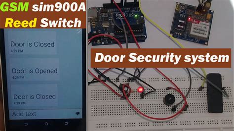 Door Opening Gsm Alarm Wireless Home Security System Using Arduino