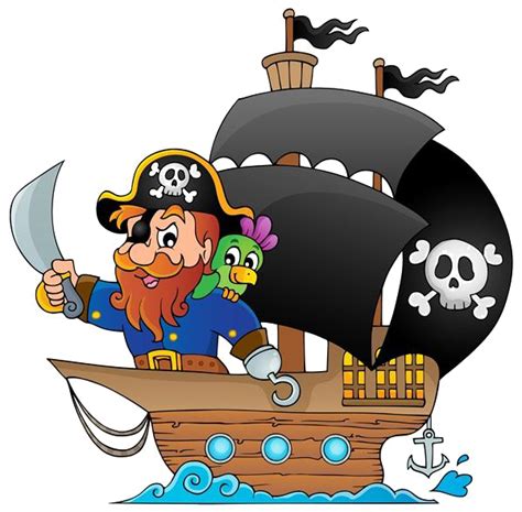 Piracy Cartoon Ship Royalty-free - Cartoon pirate pirate ...
