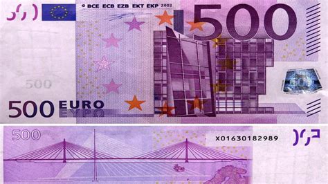 7 scheine 5,10,20,50,100,200 und 500 vergoldet 24k. Größte Banknote: EZB denkt über 500-Euro-Schein ...