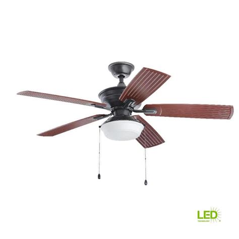 This ceiling fan can be used in wet locations and features integrated led lighting and flush mount versatile indoor/outdoor ceiling fan perfectly designed for cooling down spaces both inside and out. Home Decorators Collection Marshlands 52 in. LED Indoor ...