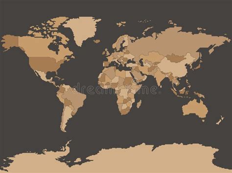 Simple World Map Borders Stock Illustrations 6302 Simple World Map