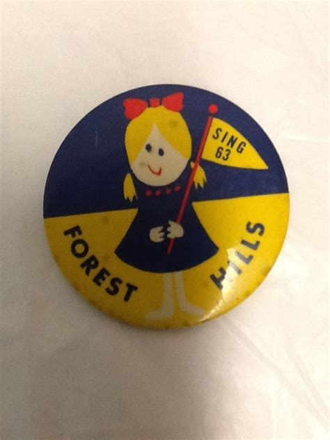 Forest Hills High School Button Sing 1963 Queens New York Vintage Pin
