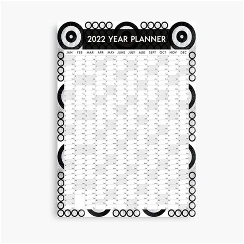 2022 Wall Planner Сalendar Academic Planner Life Planner 2022