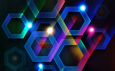 Colorful Hexagons Abstract Ipad Wallpapers Free Download