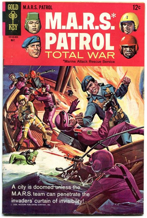 Mars Patrol Total War 5 Battle Cover 1968 Gold Key Vf Comic