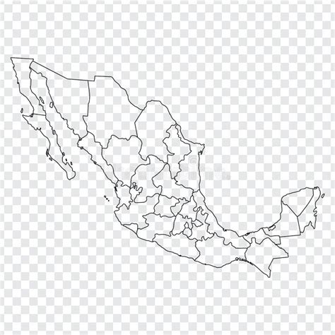 Carte Vide Mexique Carte Du Mexique Avec Les Provinces Carte De Haute
