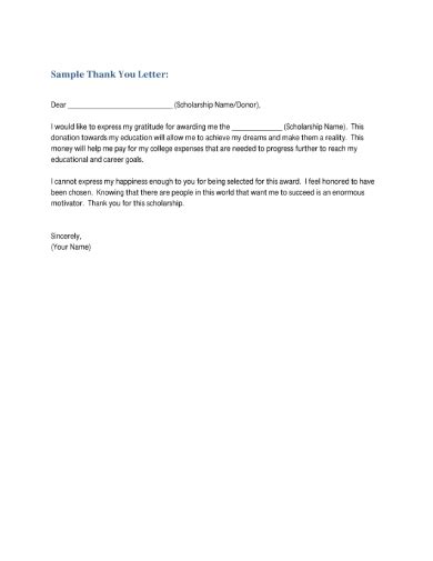 Student scholarship announcement letter is an official document that states a certain scholarship 06.01.2016 · scholarship application template samples are one of the favored approaches to awe. Scholarship Award Thank You Letter - audreybraun