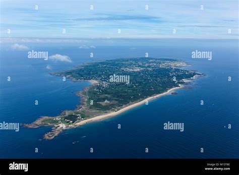 France Vendee Yeu Island Aerial View Stock Photo Alamy