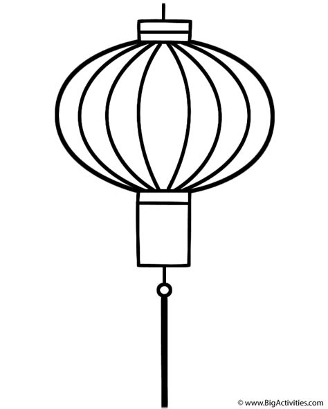 Chinese Lantern - Coloring Page (Chinese New Year)