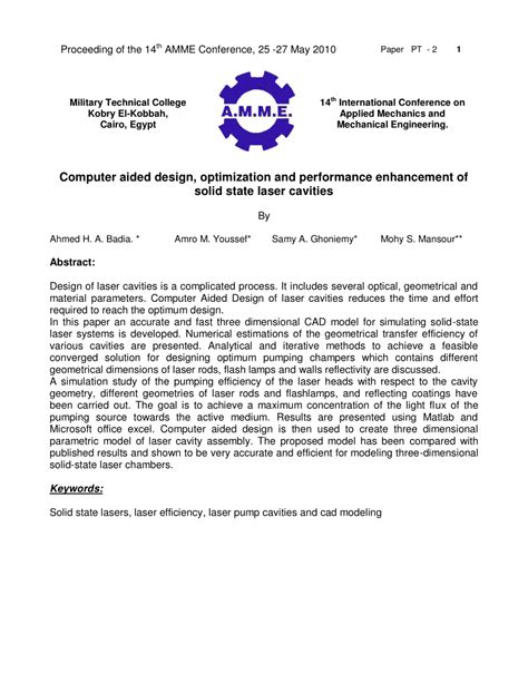 Process planning is connected with optimising the resources and. (PDF) Computer aided design, optimization and performance ...
