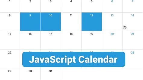Calendar Javascript Examples With Code Coverletterpedia